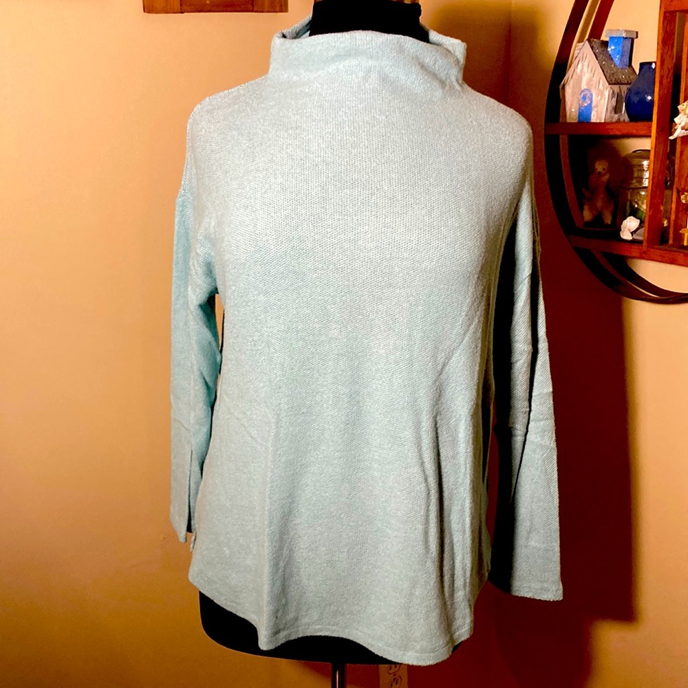 Size XL Mint Colored Old Navy Mock TurtleNeck Tunic Length Lightweight Sweater